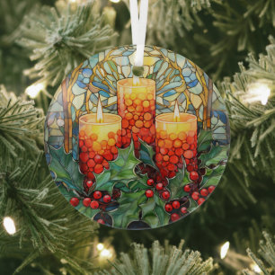 Feierliche Kerzen Ornament Aus Glas