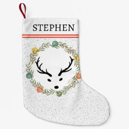 Feierliche Kleider und Rentiere mit Monogramm Urla Kleiner Weihnachtsstrumpf