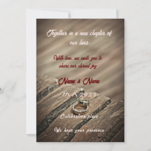 "Feierliche Liebe: Elegante Einladung zur Hochzeit