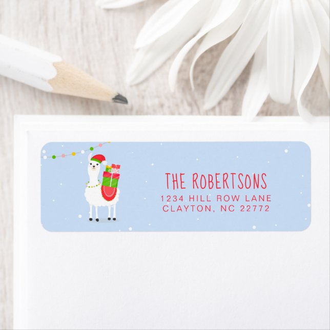 Feierliche Llama Weihnachten (Insitu)