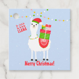 Feierliche Llama Weihnachten Geschenkanhänger