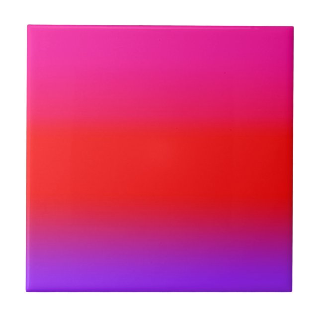 Feierliche Magenta Red Lila Ombre Fliese (Vorderseite)