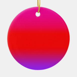Feierliche Magenta Red Lila Ombre Keramik Ornament