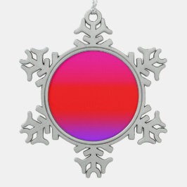 Feierliche Magenta Red Lila Ombre Schneeflocken Zinn-Ornament