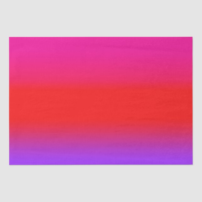 Feierliche Magenta Rot Lila Ombre Gradient Muster Seidenpapier (Vorderseite)