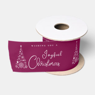 Feierliche Magenta Weihnachten Satinband