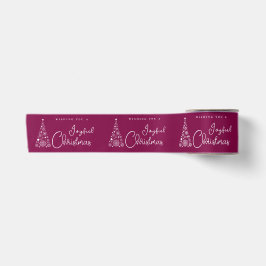 Feierliche Magenta Weihnachten Satinband