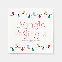 Feierliche Mingle & Jingle farbenfrohe Weihnachtsl Serviette
