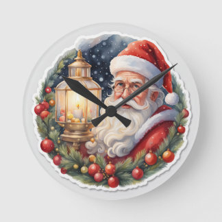 Feierliche Momente Uhr: Weihnachtsfreude jede Stun Runde Wanduhr