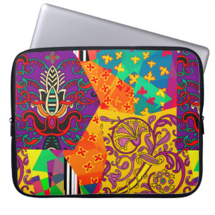 Feierliche Patchwork in indianisch, türkisch, ital Laptopschutzhülle