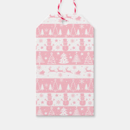 Feierliche Pink Weihnachten Geschenkanhänger