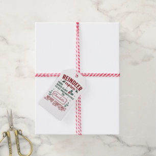 Feierliche Rentierfreude vom Weihnachtsmann Geschenkanhänger
