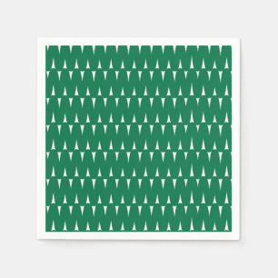 Feierliche Retro Bright Green Wavy Lines Weihnacht Serviette