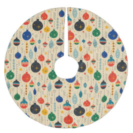 Feierliche Retro Weihnachtsfeiertage Polyester Weihnachtsbaumdecke