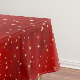 Feierliche Rot & Gold Fohlen Winterweihnachtsfeste Tischdecke
