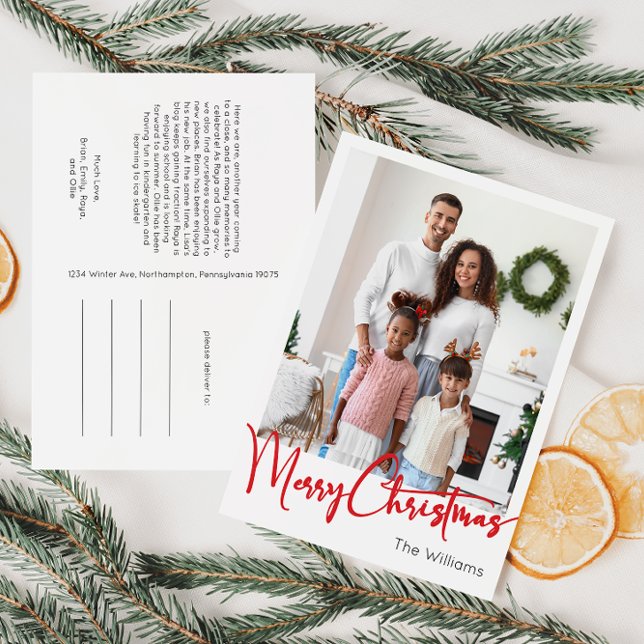 Feierliche Rote Schrift Frohe Weihnachten Vertikal (Von Creator hochgeladen)