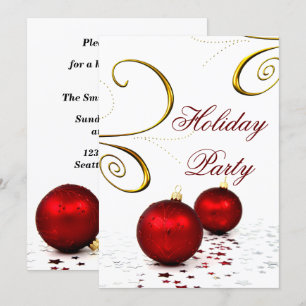 Feierliche Rote Verzierung Feiertag Einladung