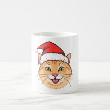 Feierliche Santa Cat Tasse - Perfektes Weihnachtsg