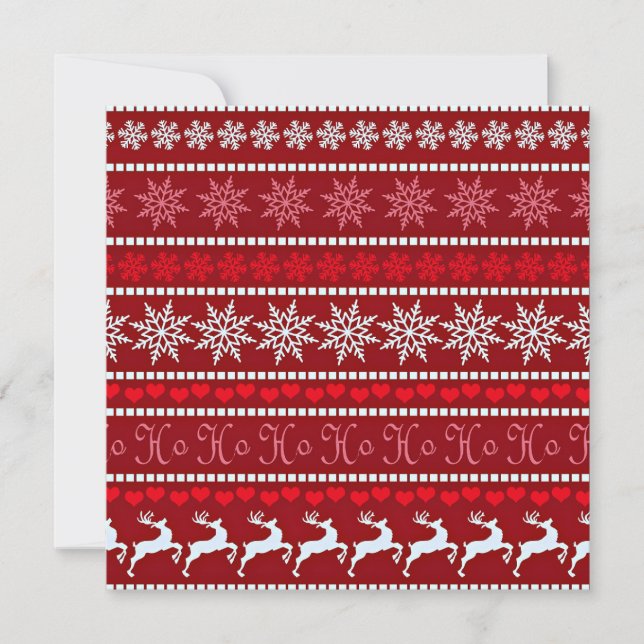 Feierliche Schneeflocke und Reindeer-Design (Vorderseite)