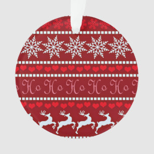 Feierliche Schneeflocke und Reindeer-Design Ornament