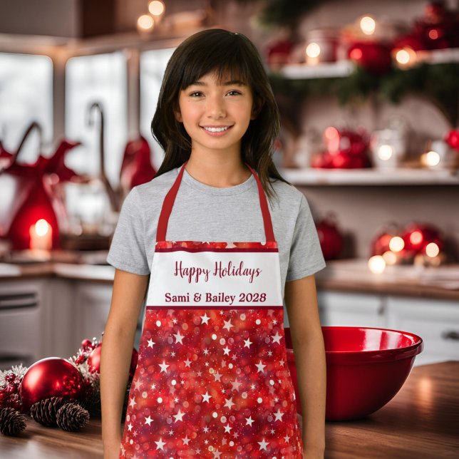 Feierliche Schürze Rot und Weiß (Festive Red and White Holiday Apron
)