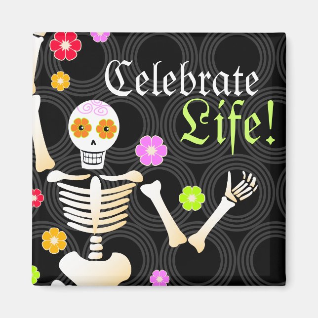 Feierliche Skellie Magnet (Vorne)