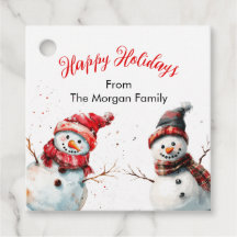 Feierliche Snowman Happy Holidays