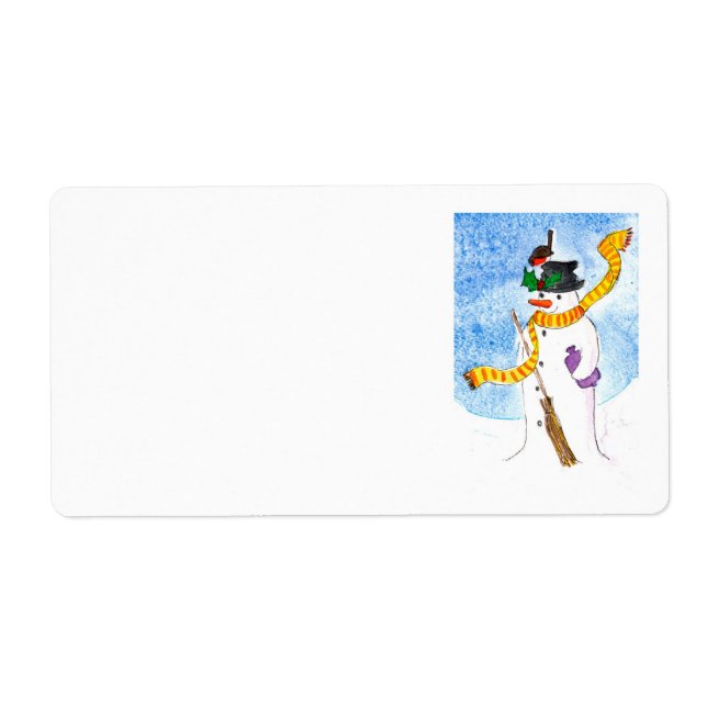 Feierliche "Snowman"-Schiffsetiketten (Vorne)