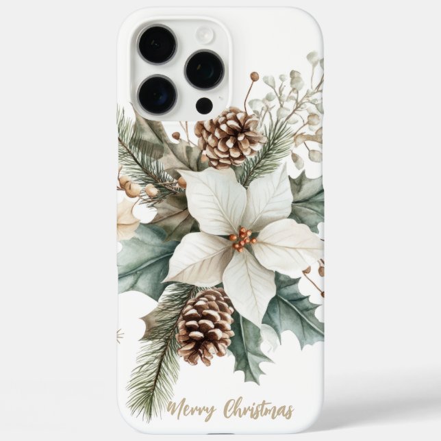 Feierliche Sparkling Weihnachten iPhone 16 Pro Max Hülle (Rückseite)