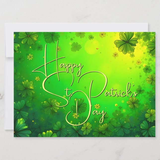 Feierliche St. Patrick's Day Gruß (Vorderseite)