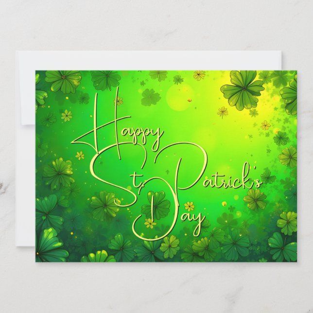 Feierliche St. Patrick's Day Gruß (Vorderseite)