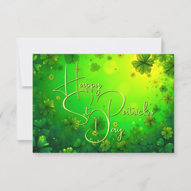 Feierliche St. Patrick's Day Gruß (Vorderseite)