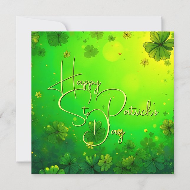 Feierliche St. Patrick's Day Gruß (Vorderseite)