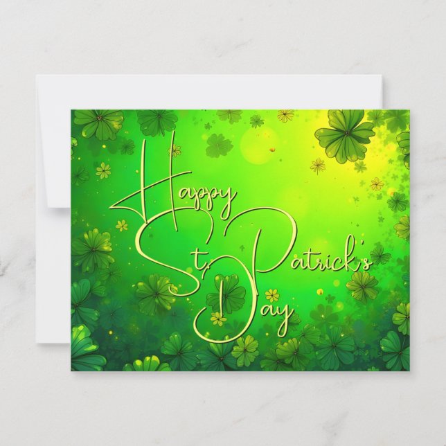 Feierliche St. Patrick's Day Gruß (Vorderseite)