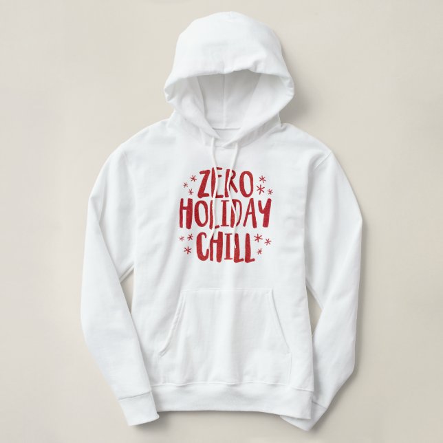 Feierliche und lustige Rote Glitzer Hoodie (Design vorne)