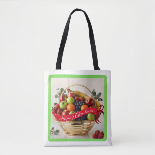 Feierliche US-Früchte Goldener Korb Weihnachts-Tag Tasche