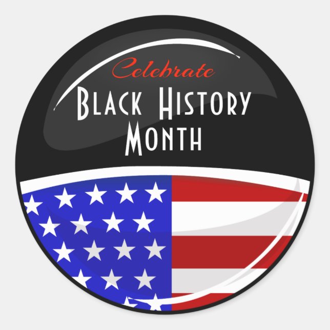 Feierliche Veranstaltung "Black History Montag" Runder Aufkleber (Vorderseite)