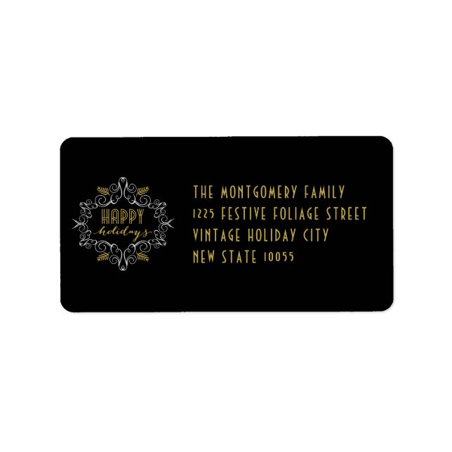 Feierliche Veröffentlichung Art Deco Happy Holiday (Vorne)