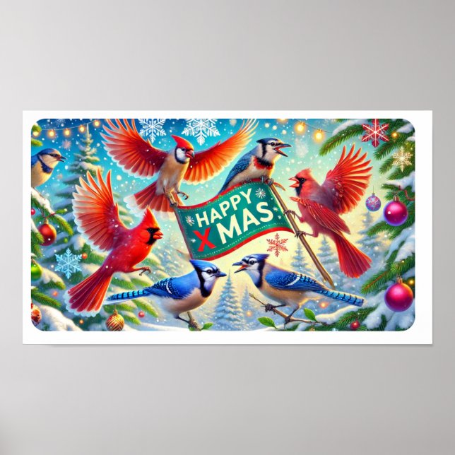 Feierliche Vögel in den USA: Verbreitung von Weihn Poster (Vorne)