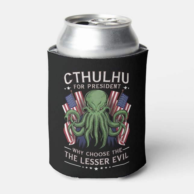 Feierliche Wahlen 2024 Cthulhu für den Präsidenten Dosenkühler (Kanne Vorderseite)