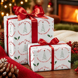 Feierliche Weihnachten aus dem Individuelle Name Geschenkpapier