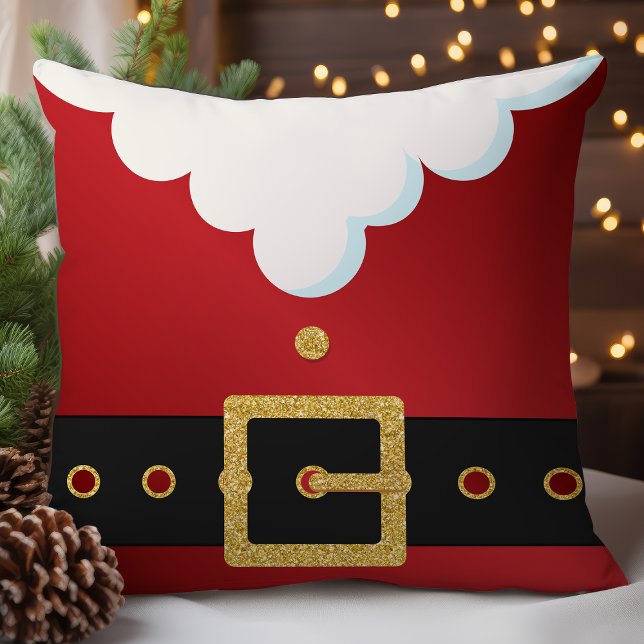 Feierliche Weihnachten im Weihnachtsmann Anzug Kissen (Von Creator hochgeladen)
