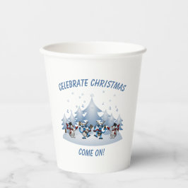 Feierliche Weihnachten kommen Pappbecher