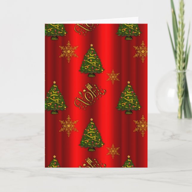 Feierliche Weihnachten mit Gold-Weihnachten Karte (Vorderseite)