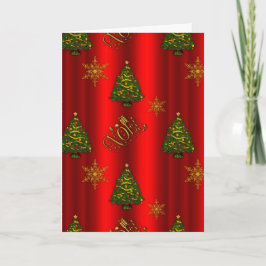 Feierliche Weihnachten mit Gold-Weihnachten Karte