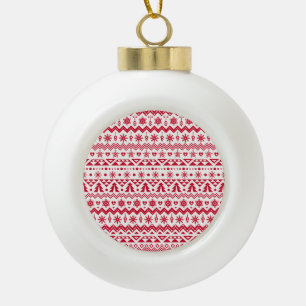 Feierliche Weihnachten nahtlos Muster. Keramik Kugel-Ornament