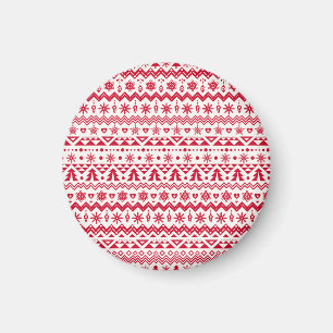 Feierliche Weihnachten nahtlos Muster. Magnet