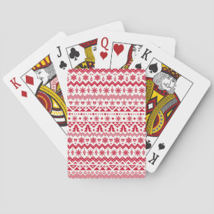 Feierliche Weihnachten nahtlos Muster. Spielkarten