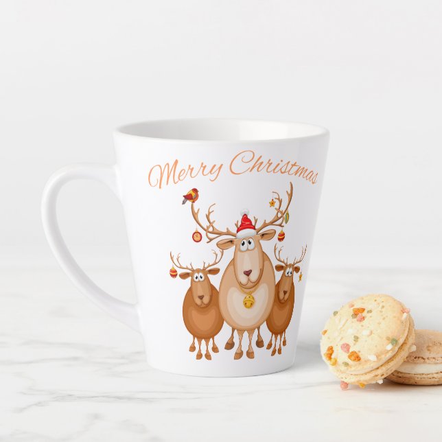 Feierliche Weihnachten - Rentierfest-Tasse Milchtasse (Beispiel)