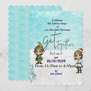 Feierliche Weihnachten zusammenkommen Einladung